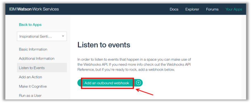 Add Outbound Webhook