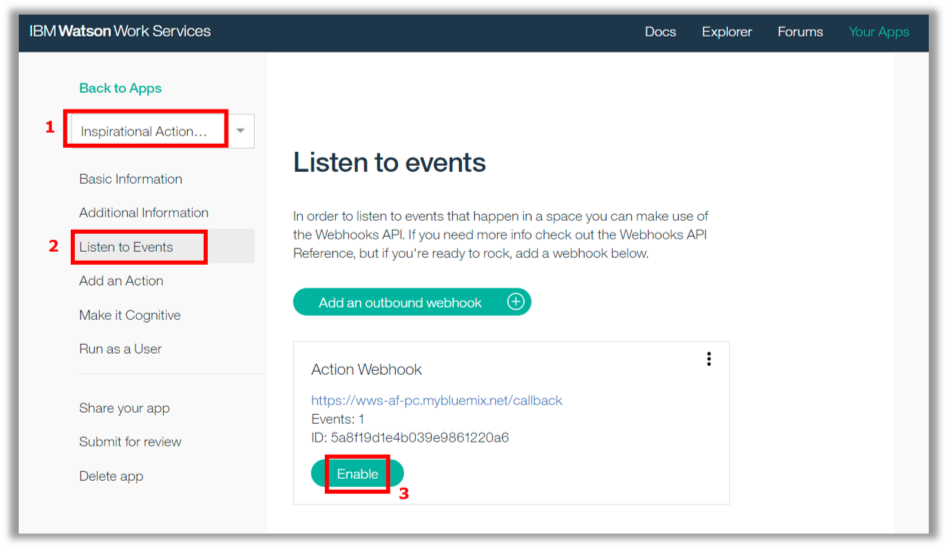 Enable Events